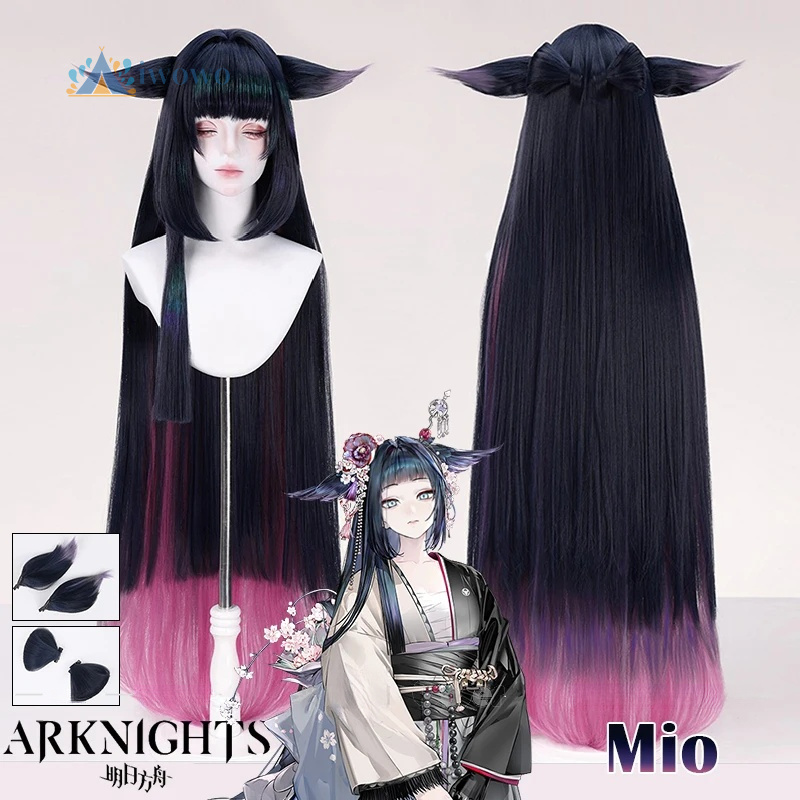 Anime Cosplay Girls - Arknights mio peruca cosplay roxo rosa