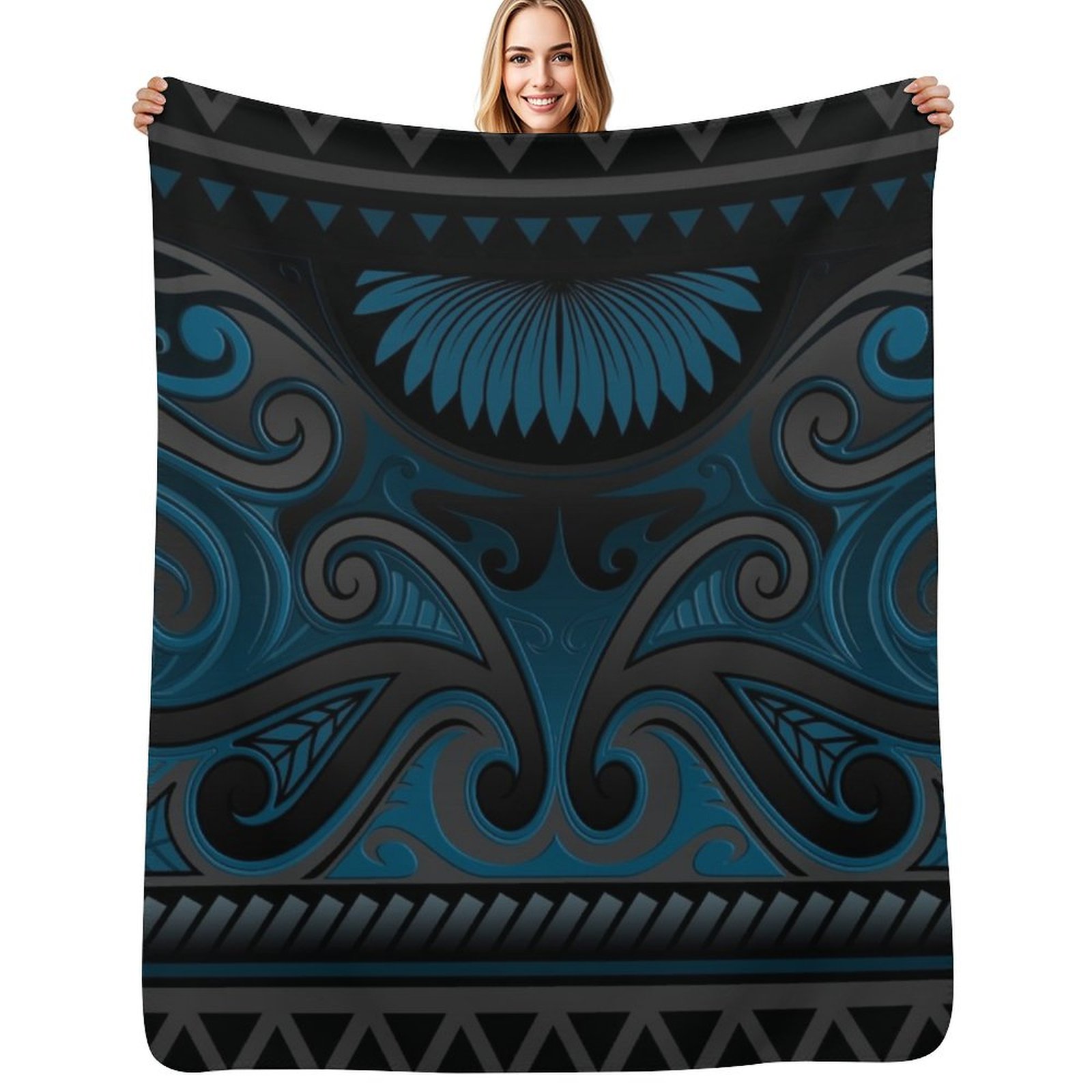 Anime Cosplay New Zealand - Cobertor de luxo com design maori