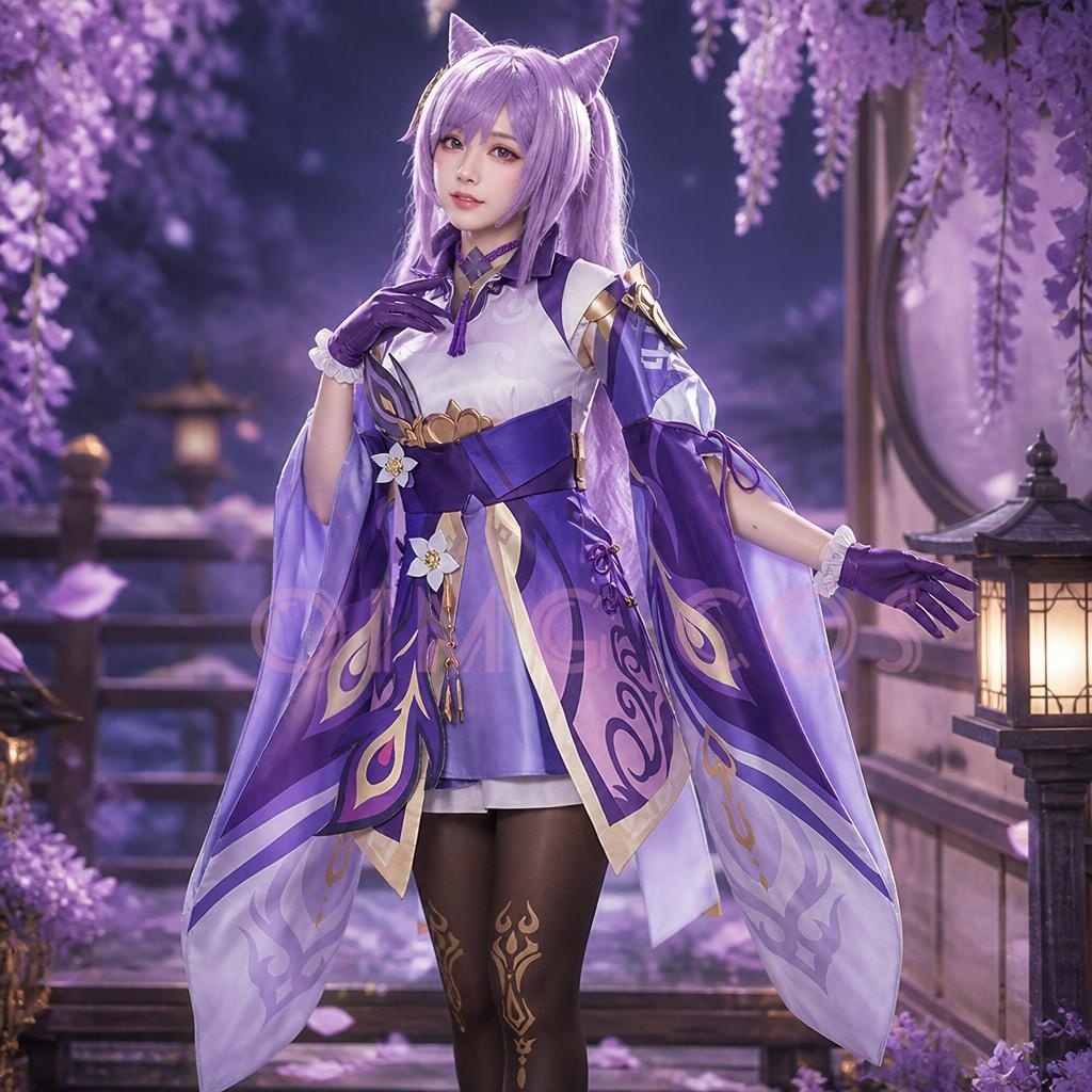 Anime Cosplay In Chinese - Fantasia de Cosplay Keqing de Genshin
