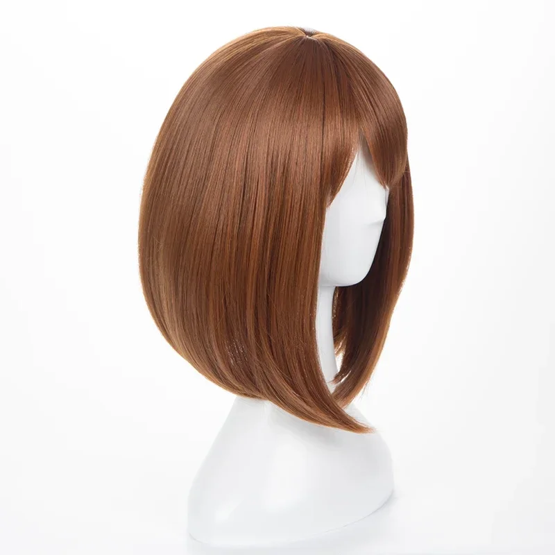 Anime Cosplay Website - Peruca Curta Marrom Bob Resistente ao