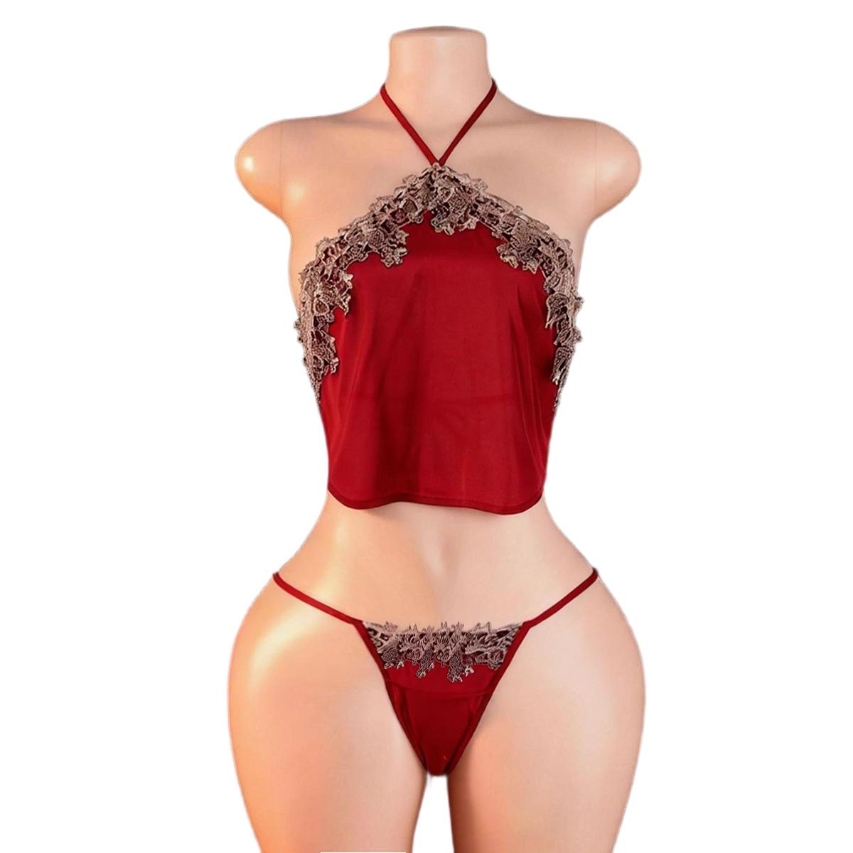 Anime Cosplay Female - Conjunto de Lingerie Sexy Vermelho Estilo