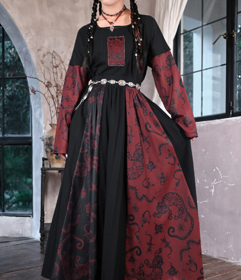 Anime Cosplay Red - Novo melhorar guofeng saia longa guofeng