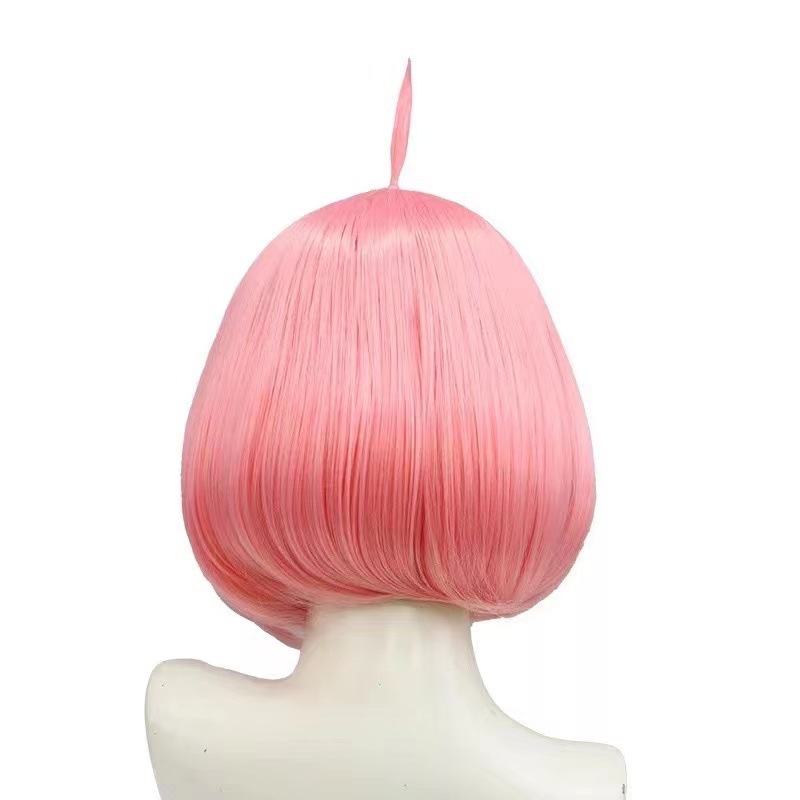 Peruca rosa estilo bob da Anya - Anime Cosplay Anya avaliação e preço