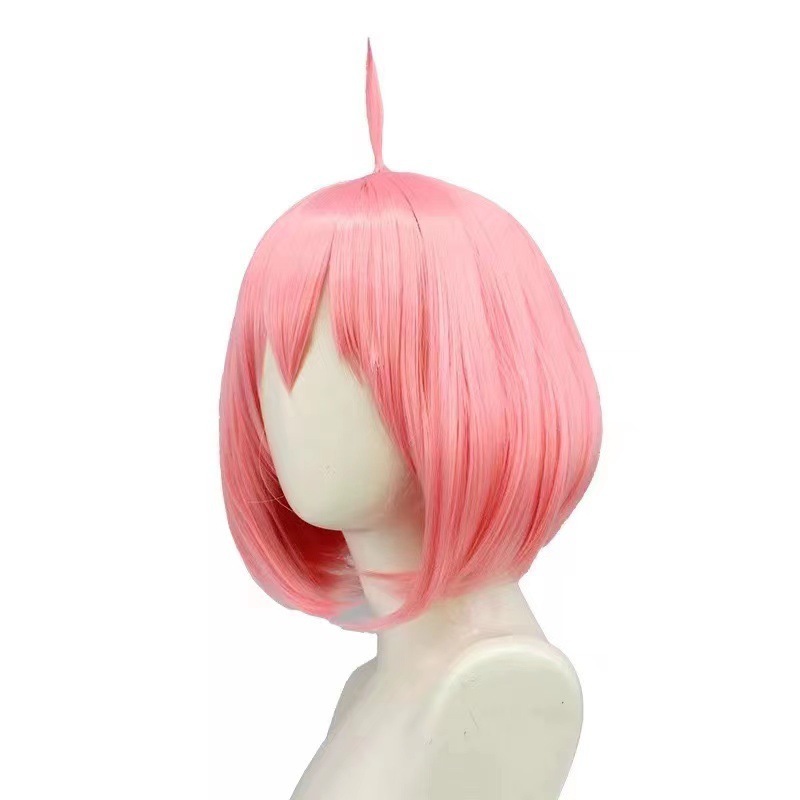 Peruca rosa estilo bob da Anya - Anime Cosplay Anya avaliação e preço