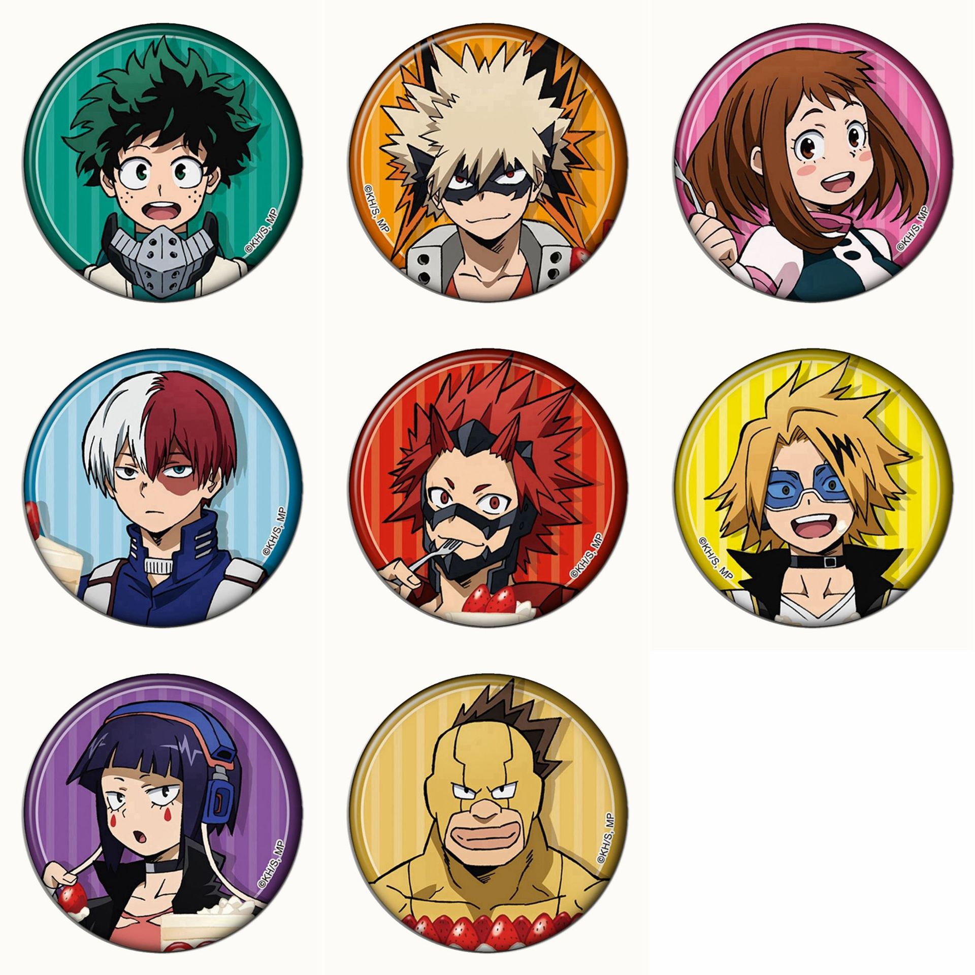 8PCS Emblemas Boku No Hero Aca - Anime Cosplay Website avaliação e preço