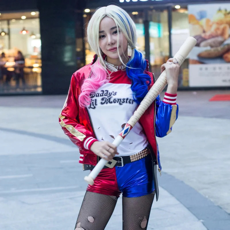 Suicídio cosplay anime harley  - Anime Harley Quinn Cosplay avaliação e preço