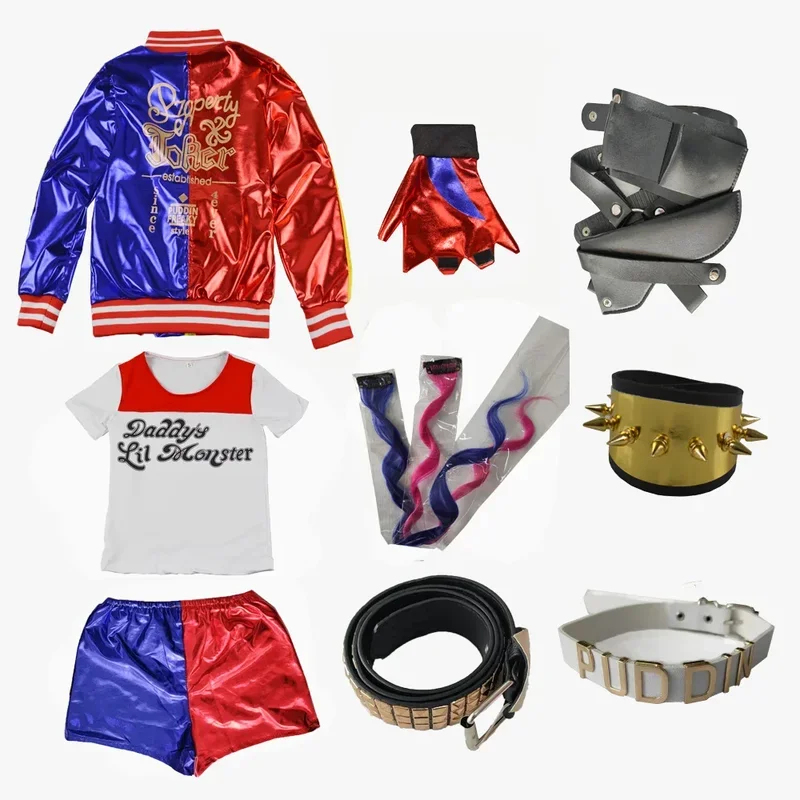 Fantasia de Halloween para Cri - Anime Harley Quinn Cosplay avaliação e preço