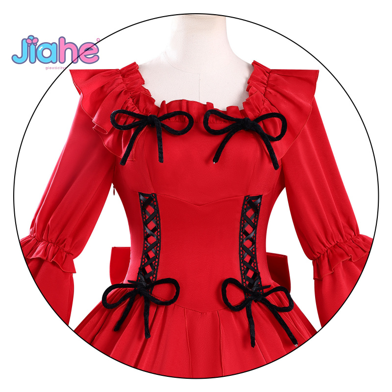 Fantasia de cosplay de Scarlet - Anime Cosplay Red avaliação e preço